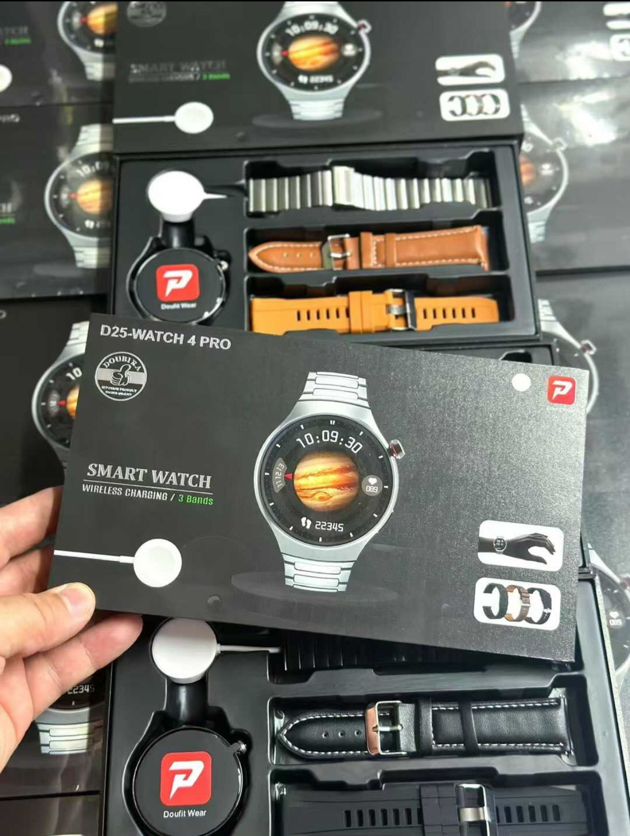 D25 Watch 4 Pro - Smartwatch with 3 bands